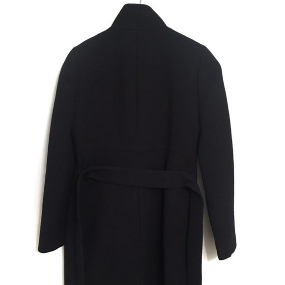 J. Crew NEW Black Double Cloth Funnel Coat Size 00 - Picture 8 of 16